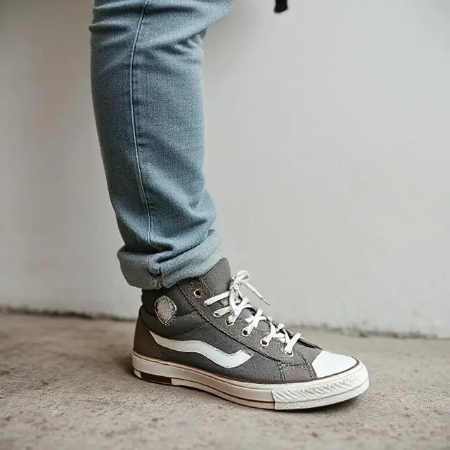 A person confidently wearing our shoes
